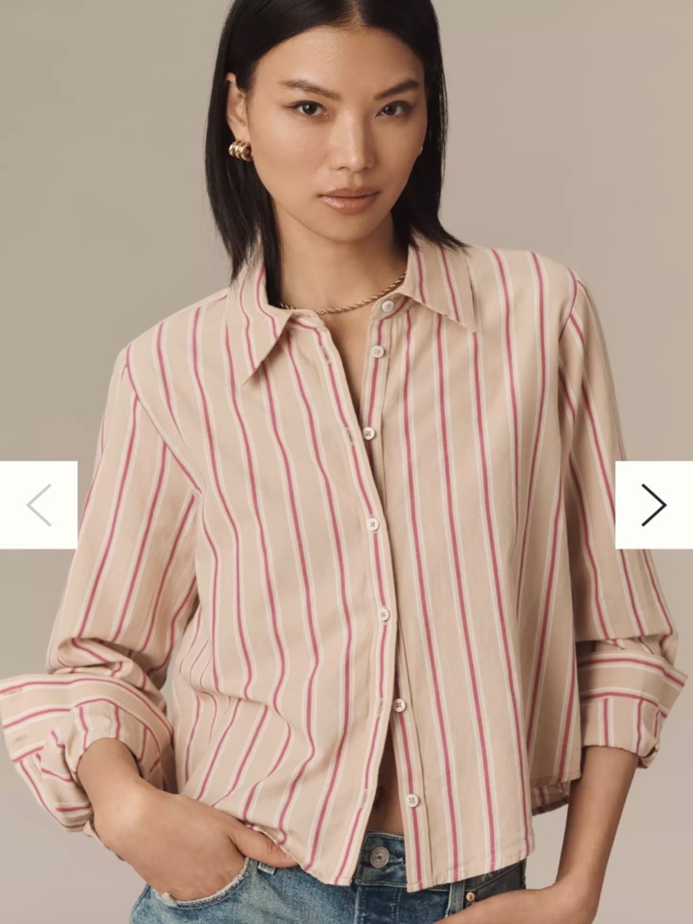 PAIGE Doreen Stripe Buttondown size XS